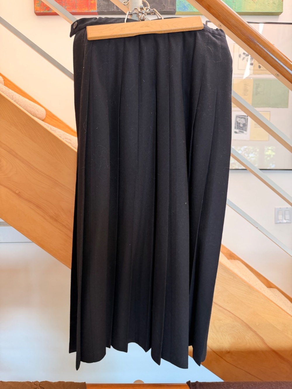 Black Pleated Pendleton Skirt - Picture 2 of 8